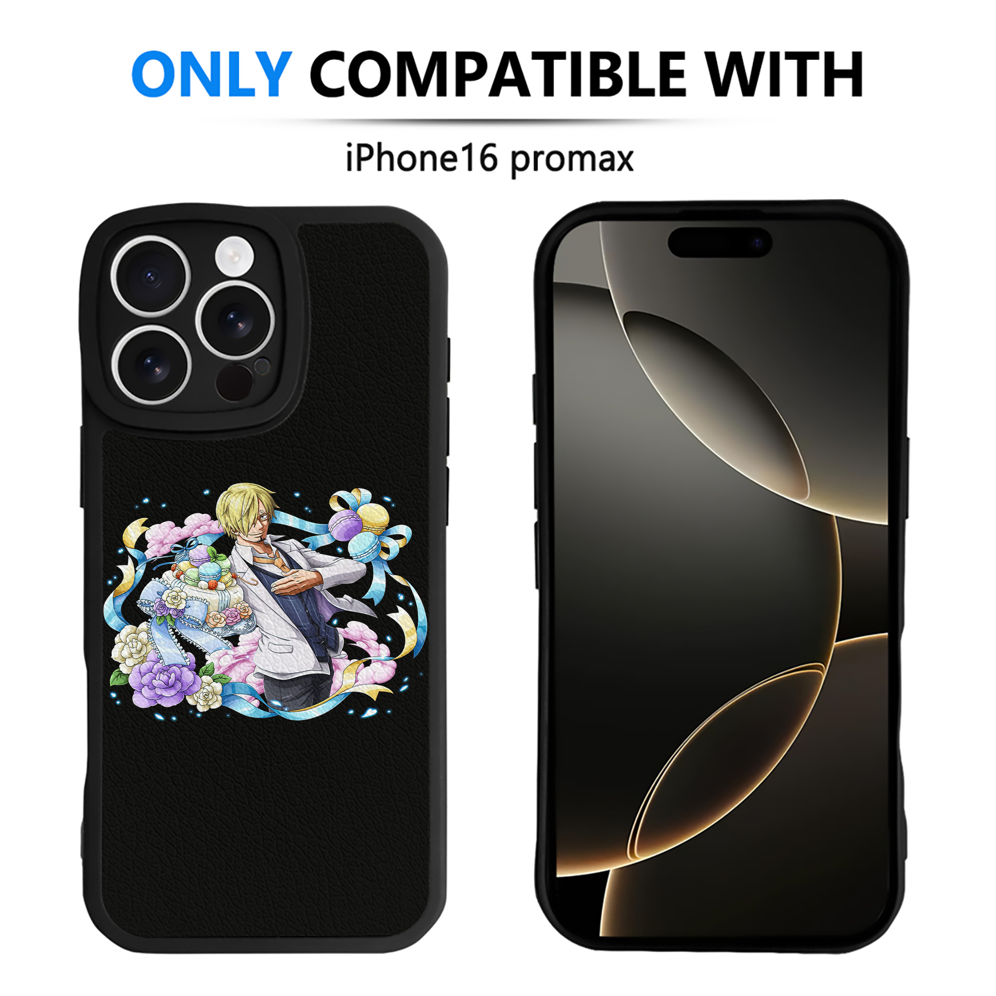 （画像用） ワンピース サンジ ONE PIECE Sanji 【iPhone 16シリーズ対応】シリコンスマホケース（レザー調） 材質：シリコン